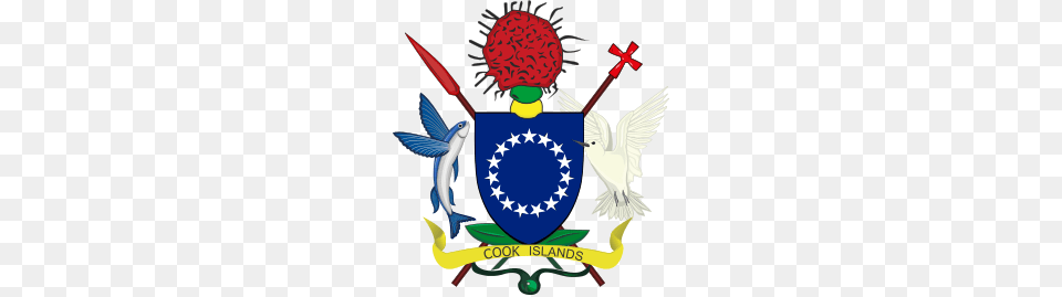 Coat Of Arms Of The Cook Islands Revolvy, Emblem, Symbol, Animal, Bird Free Png
