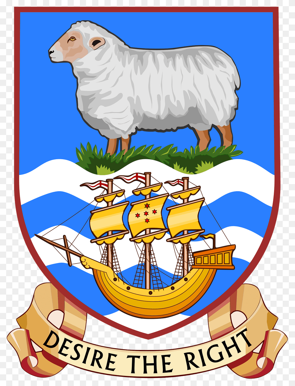 Coat Of Arms Of The Falkland Islands Clipart, Logo, Animal, Cattle, Cow Free Png Download