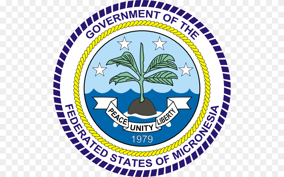 Coat Of Arms Of The Federated States Of Micronesia Micronesia Logo, Emblem, Symbol, Plant Png