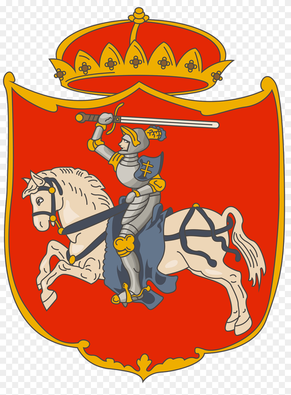 Coat Of Arms Of The Grand Duchy Of Lithuania Clipart, Armor, Person, Baby, Shield Png