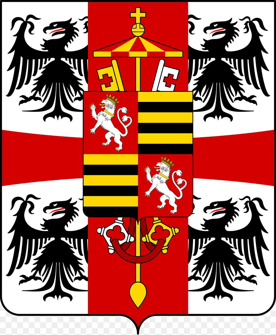 Coat Of Arms Of The House Of Gonzaga 1510 With Arms Of Boemia Gonzaga Clipart, Emblem, Symbol, Person, Armor Png