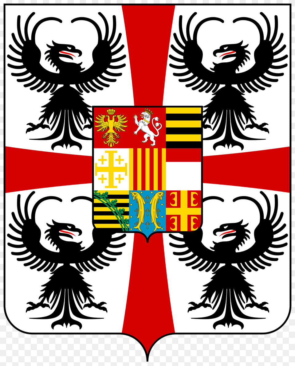 Coat Of Arms Of The House Of Gonzaga 1575 Clipart, Emblem, Symbol, Person, Face Free Png