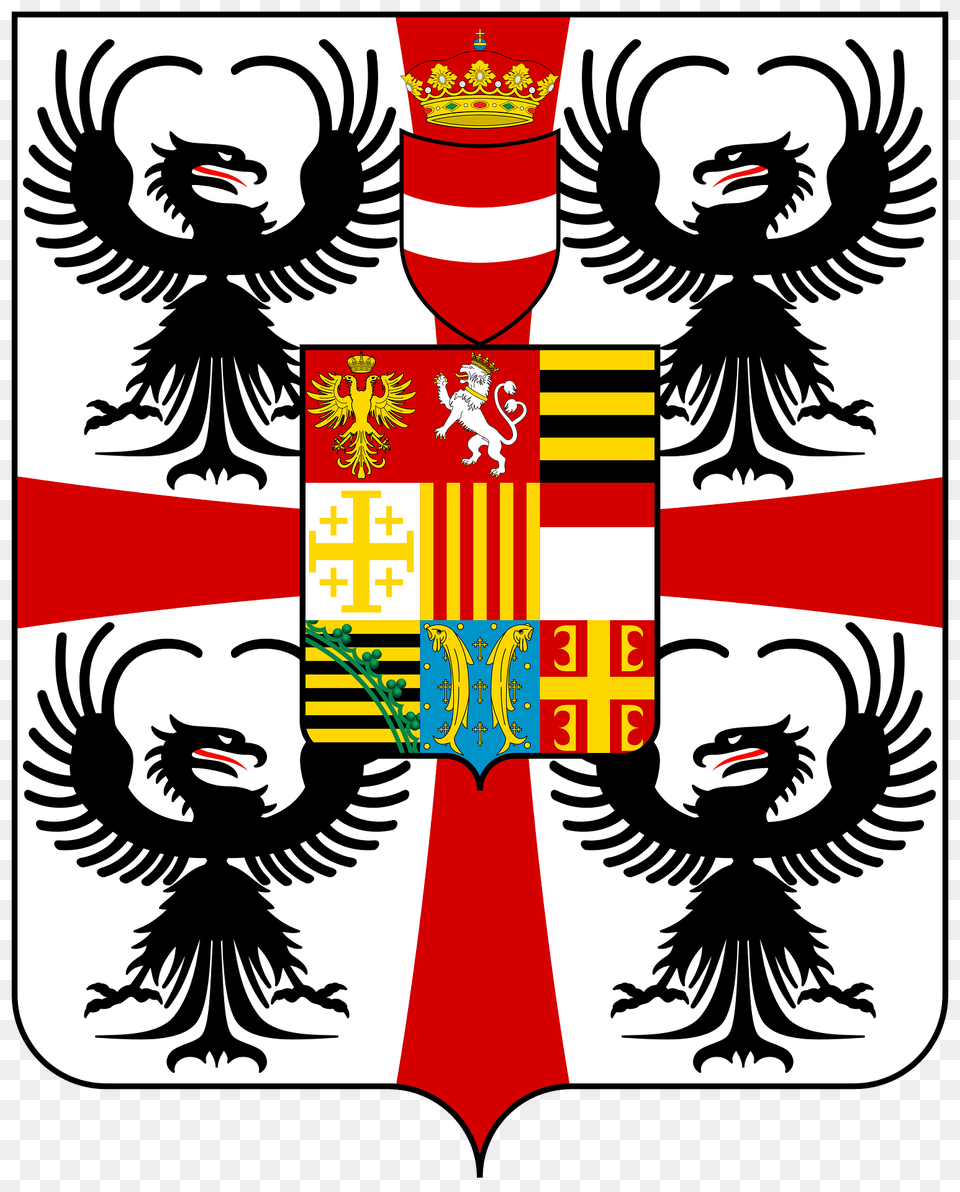 Coat Of Arms Of The House Of Gonzaga 1588 Clipart, Emblem, Symbol, Face, Head Png Image