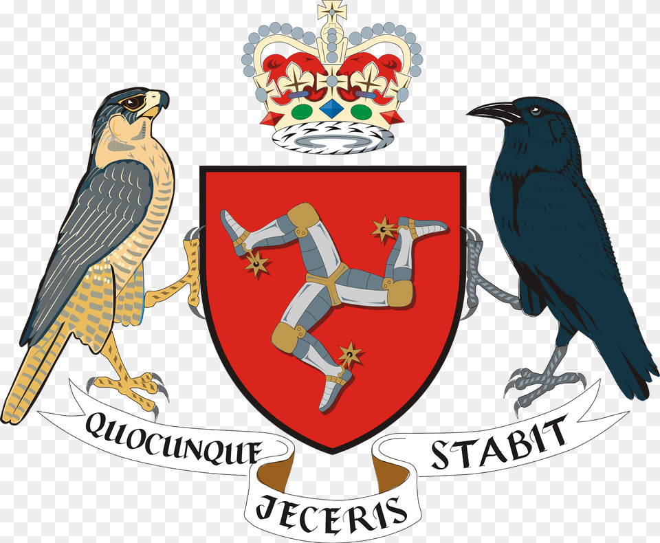 Coat Of Arms Of The Isle Of Man Clipart, Animal, Bird, Person, Penguin Png Image