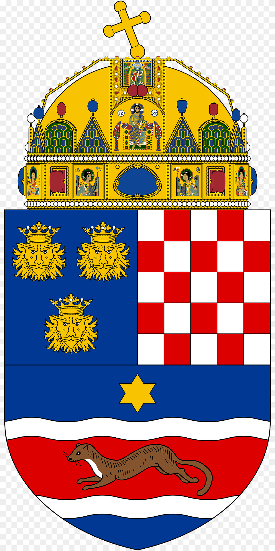 Coat Of Arms Of The Kingdom Of Croatia Slavonia Clipart, Person, Baby, Logo, Face Png Image