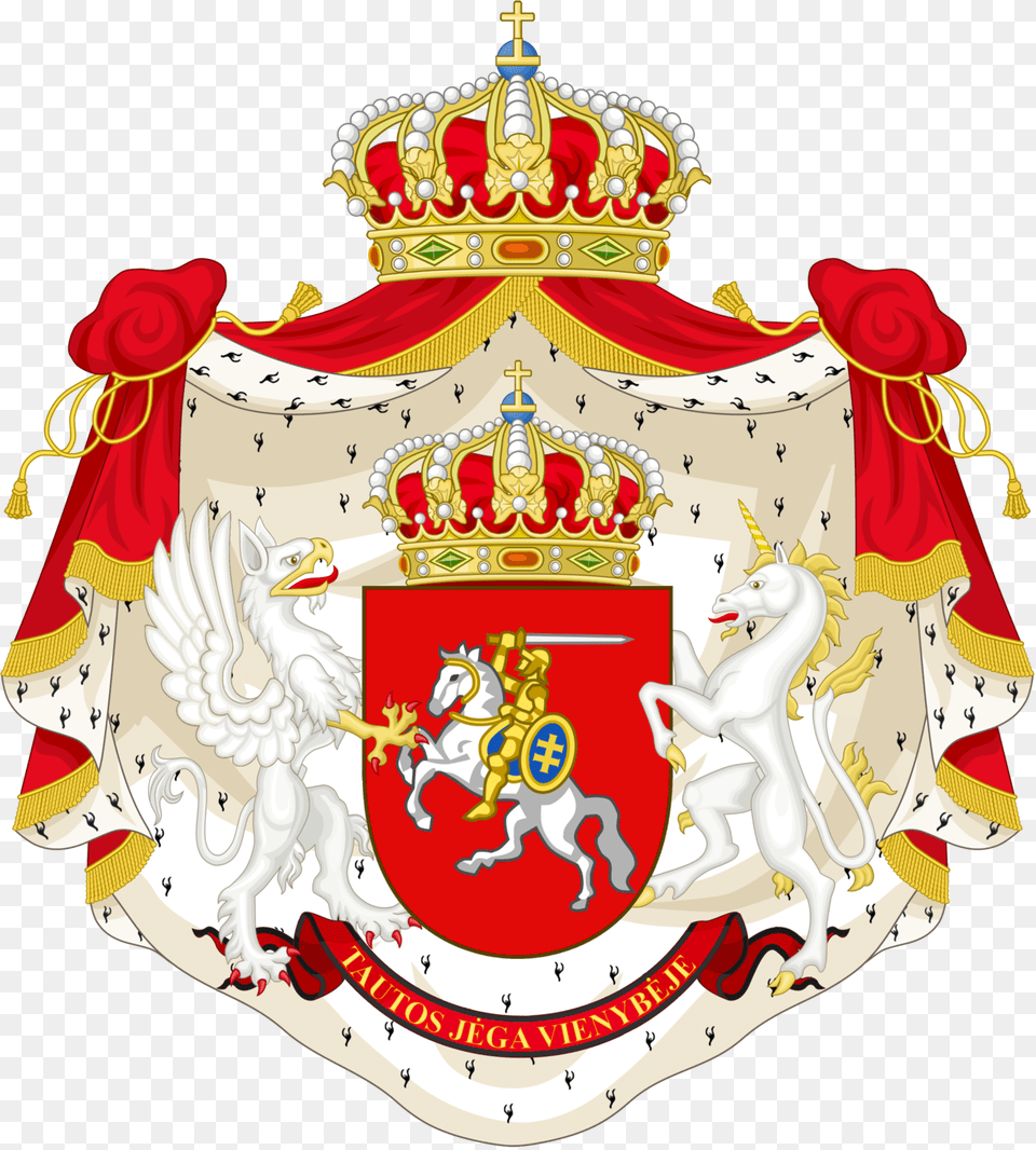 Coat Of Arms Of The Kingdom Of Lithuania By Tiltschmaster D6x6o49 Kingdom Coat Of Arms, Emblem, Symbol Free Transparent Png