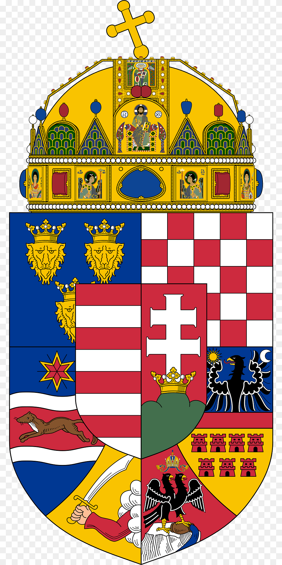 Coat Of Arms Of The Lands Of The Holy Hungarian Crown 1915 1918 1919 1946 Clipart, Person, Baby Png