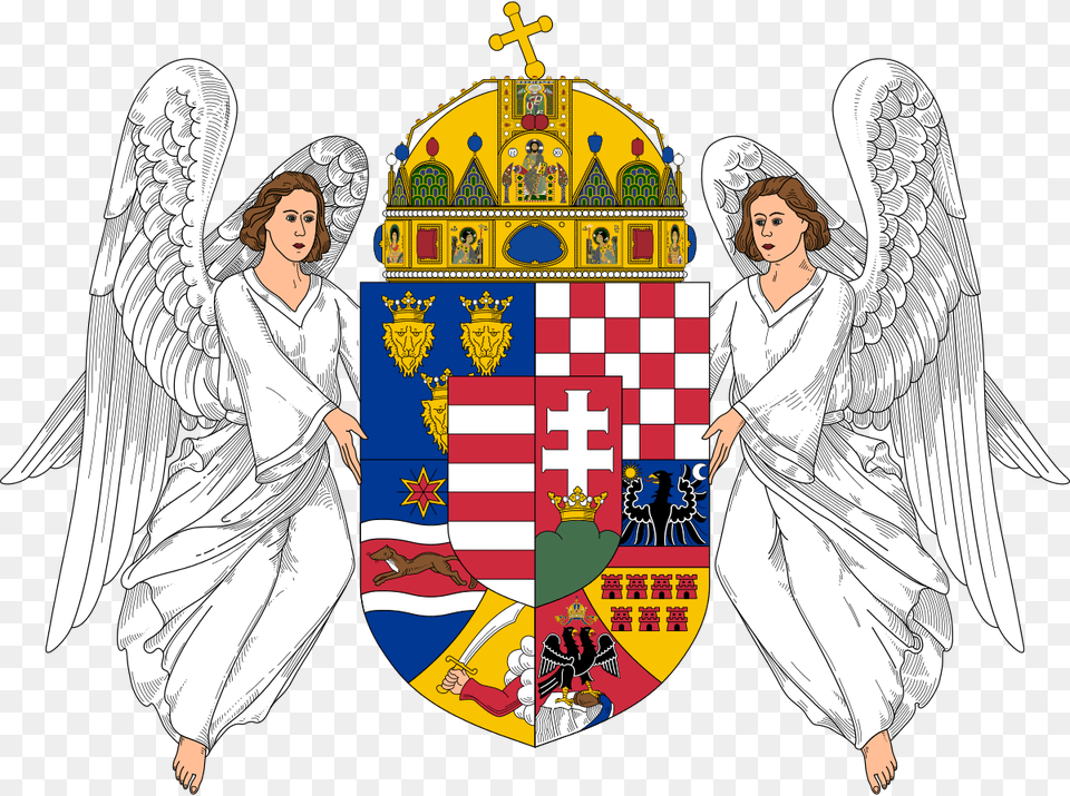 Coat Of Arms Of The Lands Of The Holy Hungarian Crown Kingdom Of Hungary Coat Of Arms, Adult, Bride, Female, Person Png