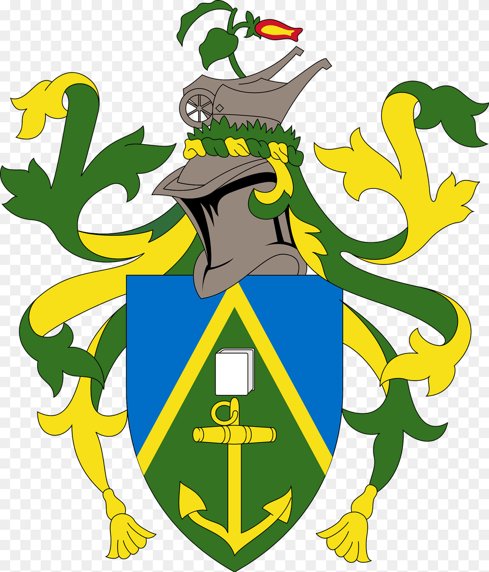 Coat Of Arms Of The Pitcairn Islands Clipart, Armor, Shield Png Image