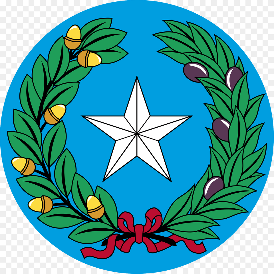 Coat Of Arms Of The Republic Of Texas Clipart, Symbol, Pattern, Leaf, Plant Free Transparent Png