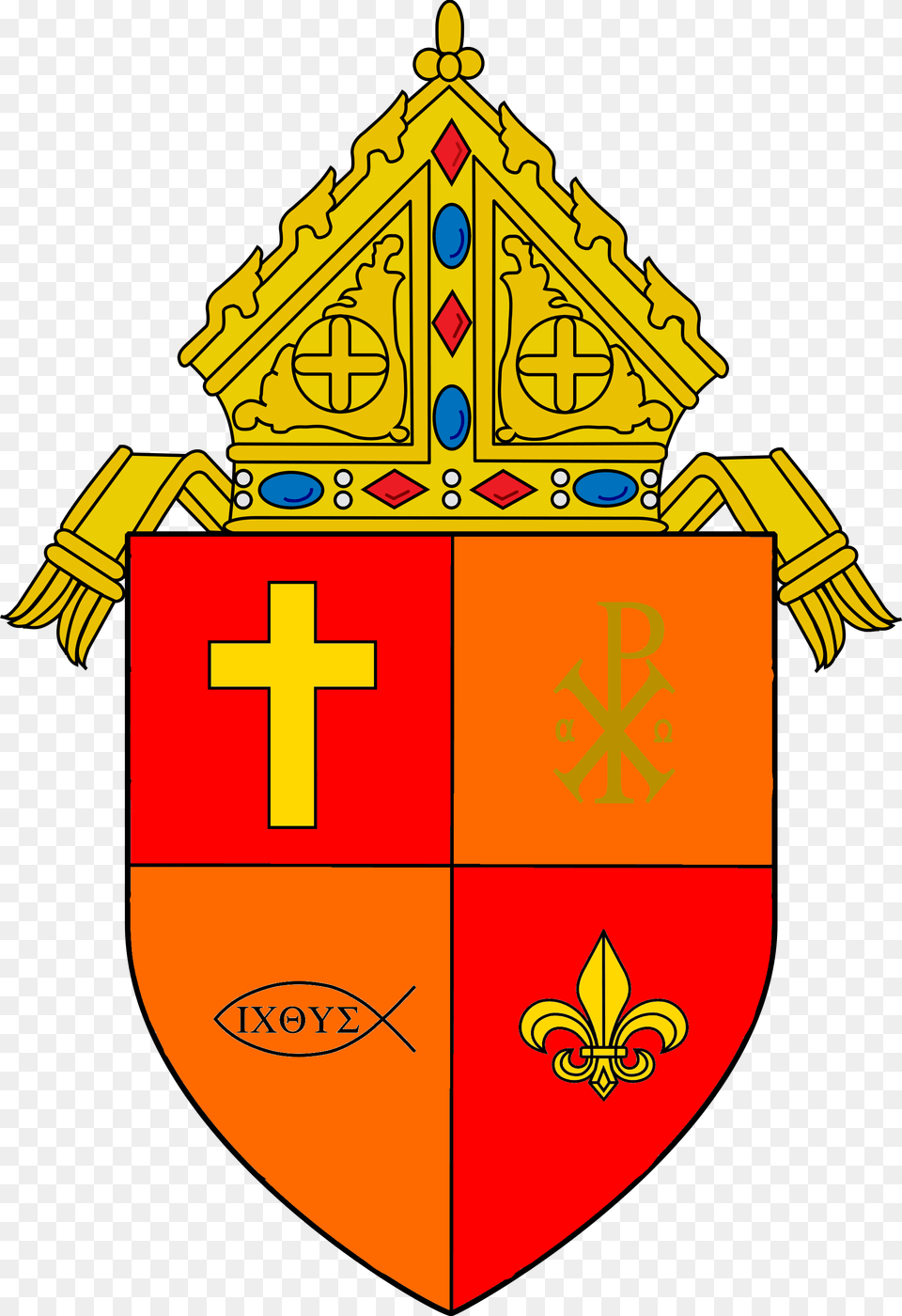 Coat Of Arms Of The Roman Catholic Archdiocsese Of Archdiocese Of New Orleans Logo, Armor, Shield Free Transparent Png