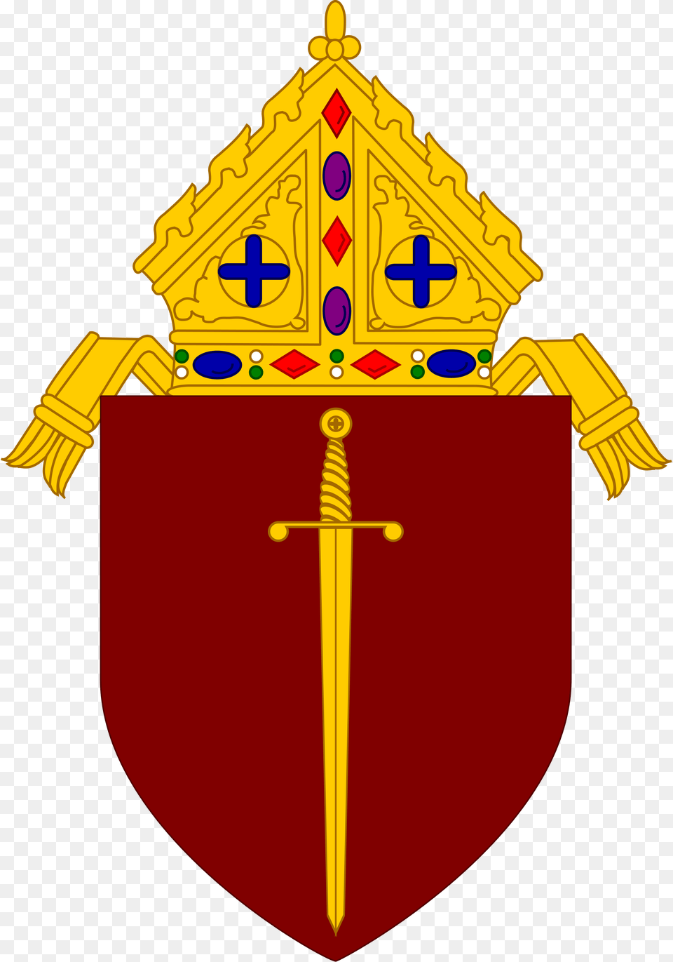 Coat Of Arms Of The Roman Catholic Diocese Of St Paul, Armor, Shield, Blade, Dagger Png Image