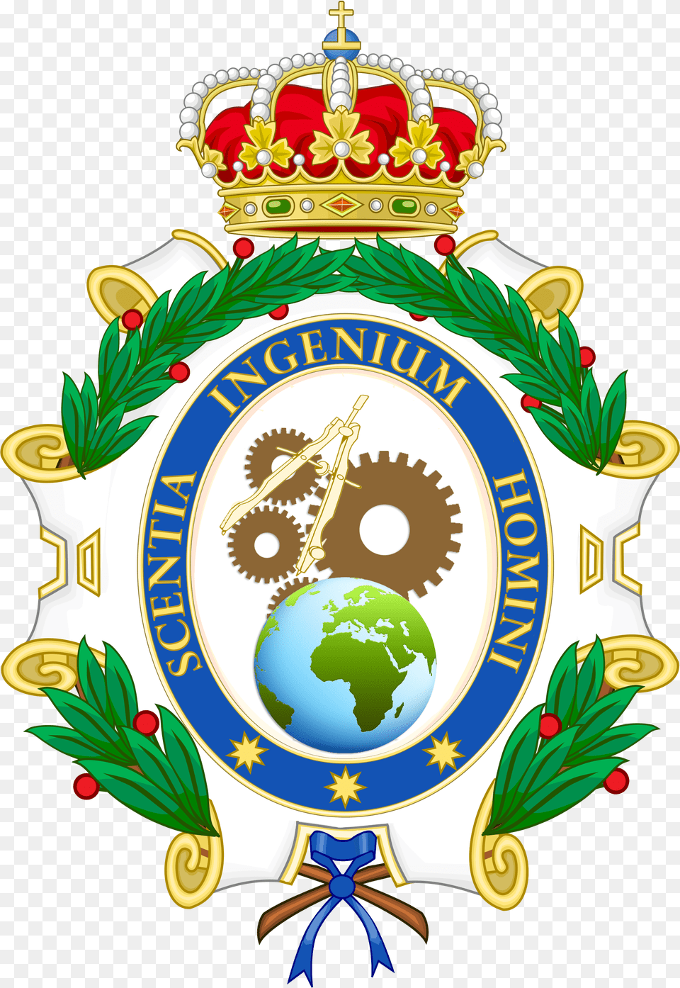 Coat Of Arms Of The Spanish Royal Academy Of Engineering Real Academia De La Historia Escudo, Badge, Logo, Symbol, Emblem Png