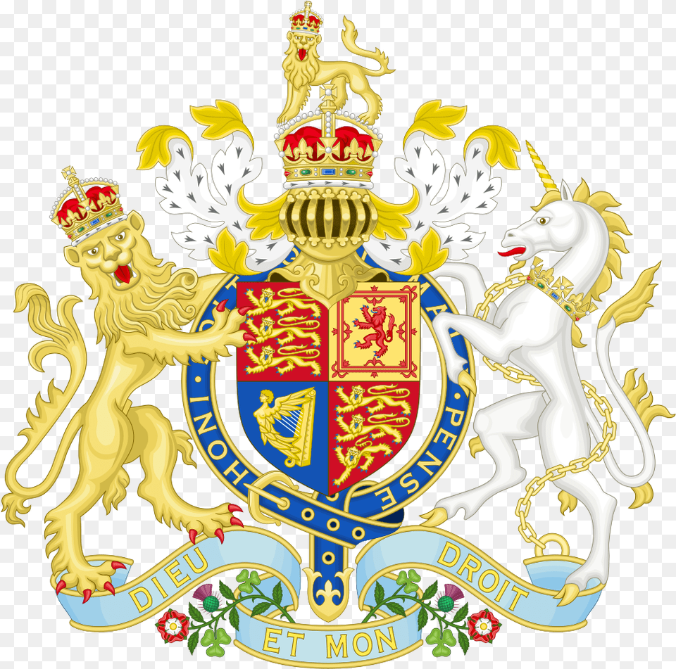 Coat Of Arms Of The United Kingdom During Queen Victorian Royal Coat Of Arms, Emblem, Symbol, Animal, Horse Png