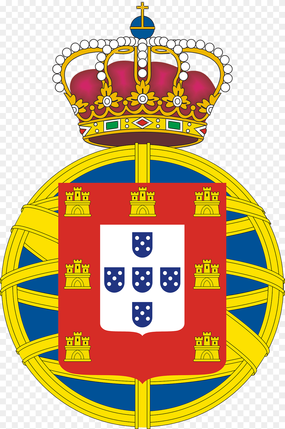 Coat Of Arms Of The United Kingdom Of Portugal Brazil And The Algarves Clipart, Symbol Free Png Download