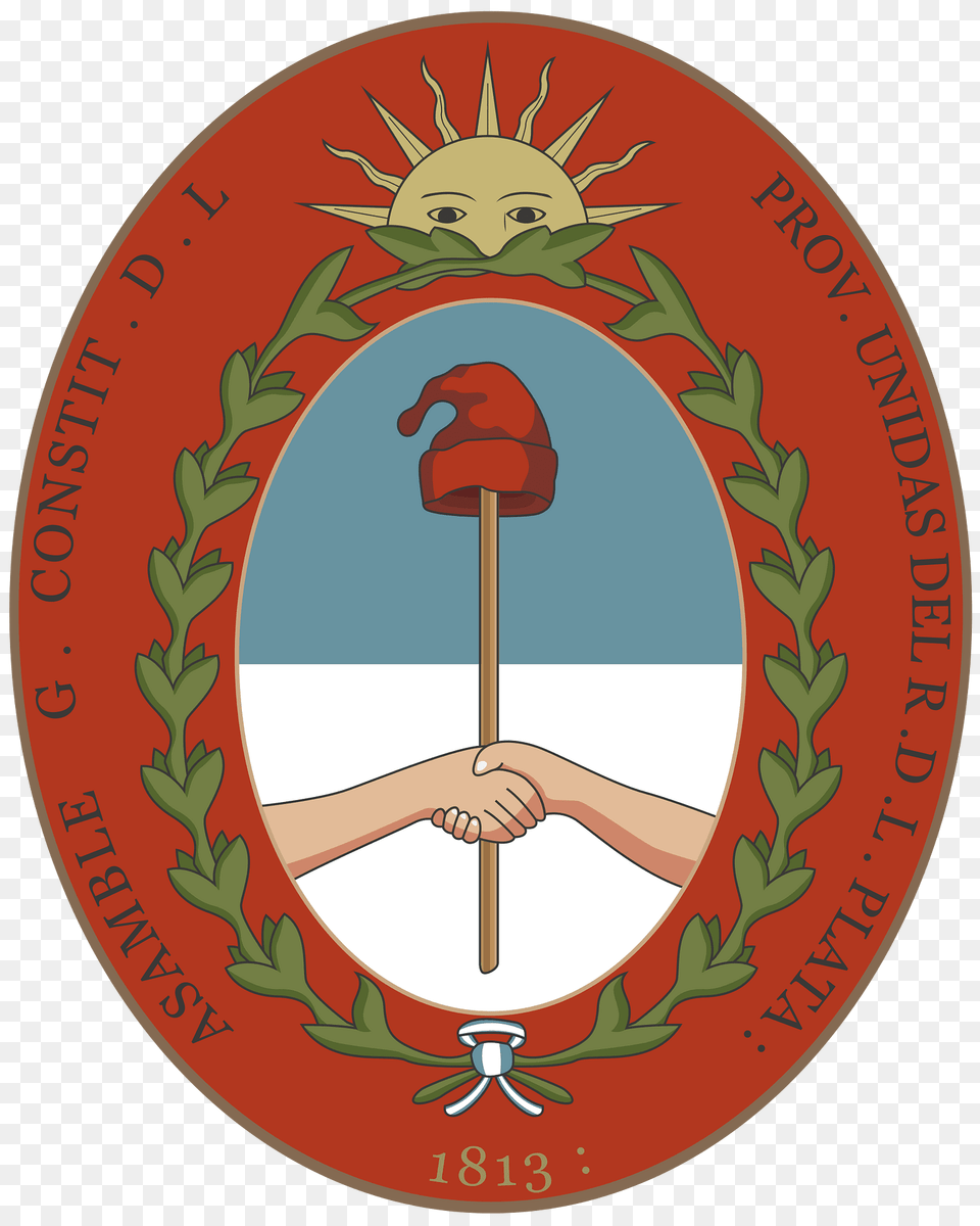 Coat Of Arms Of The United Provinces Of The Rio De La Plata Clipart, Badge, Logo, Symbol, Emblem Free Transparent Png