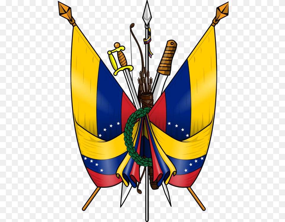 Coat Of Arms Of Venezuela Flag Of Venezuela Escutcheon Armas Del Escudo De Venezuela, Sword, Weapon Free Png