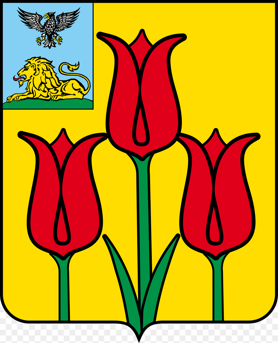 Coat Of Arms Of Volokonovka Belgorod Oblast Clipart, Animal, Flower, Lion, Mammal Free Transparent Png