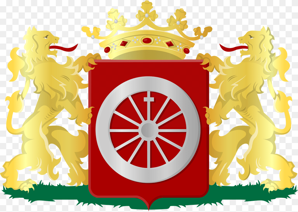 Coat Of Arms Of Wageningen Clipart, Machine, Wheel, Armor, Logo Free Transparent Png