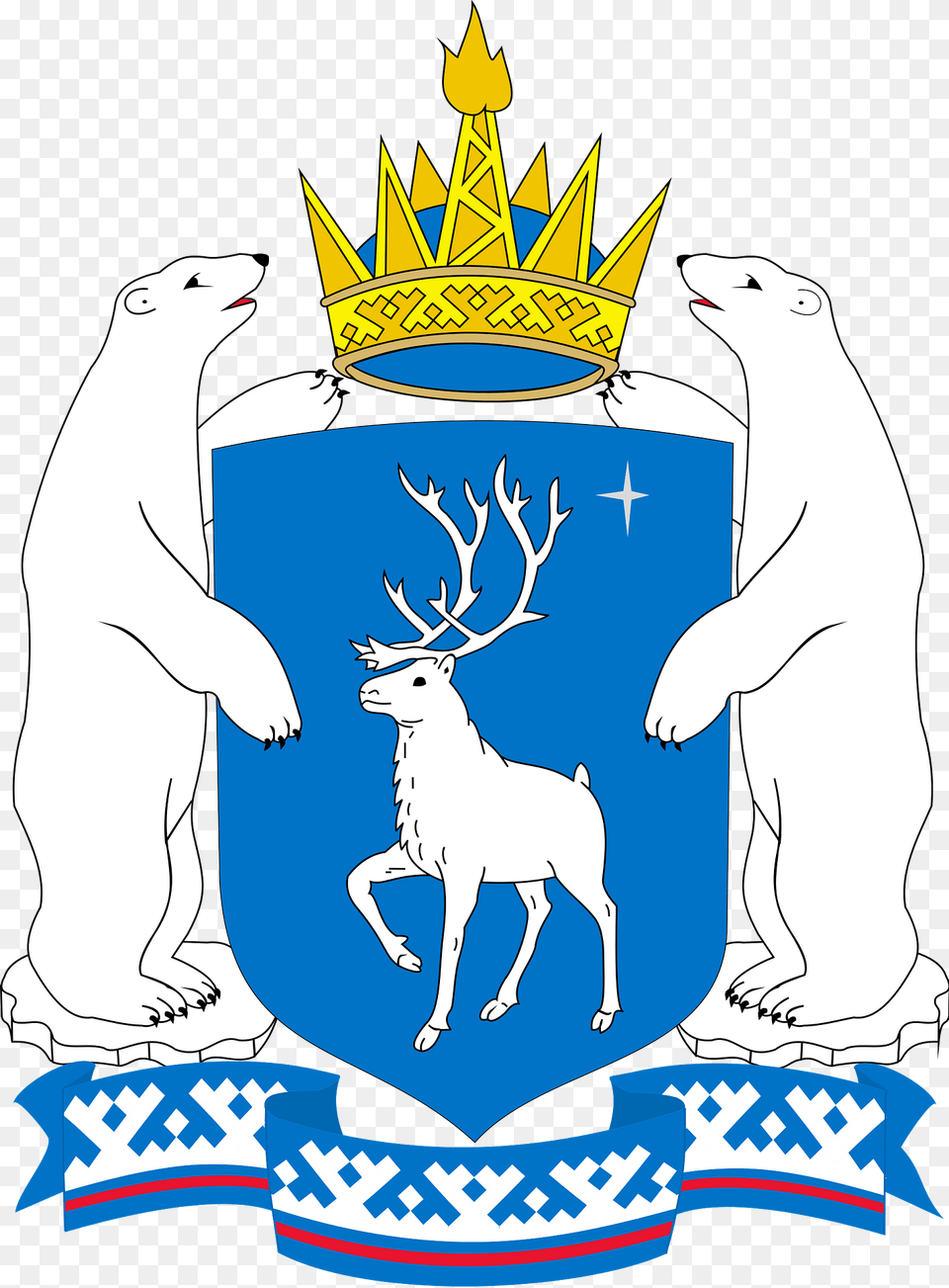 Coat Of Arms Of Yamal Nenetsia Clipart, Animal, Deer, Mammal, Wildlife Free Png