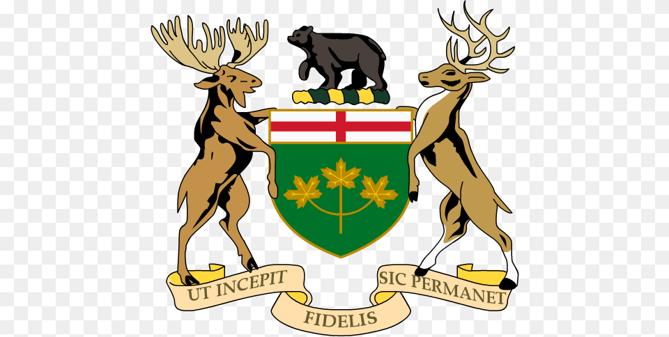 Coat Of Arms Ontario, Symbol, Emblem, Animal, Mammal Free Png Download