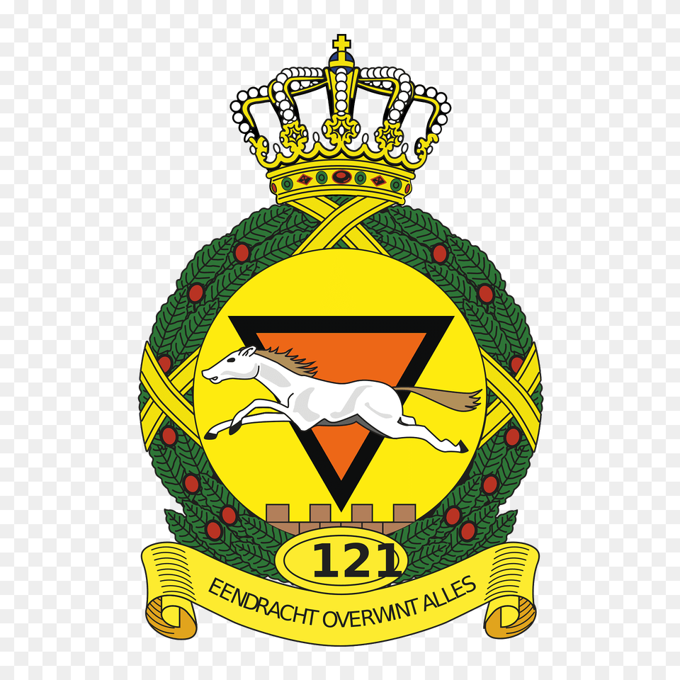 Coat Of Arms Royal Netherlands Air Force 121 Squadron Clipart, Badge, Logo, Symbol, Emblem Free Png