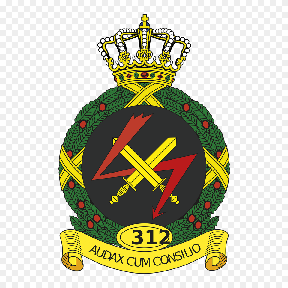 Coat Of Arms Royal Netherlands Air Force 312 Squadron Clipart, Badge, Symbol, Logo, Emblem Png Image