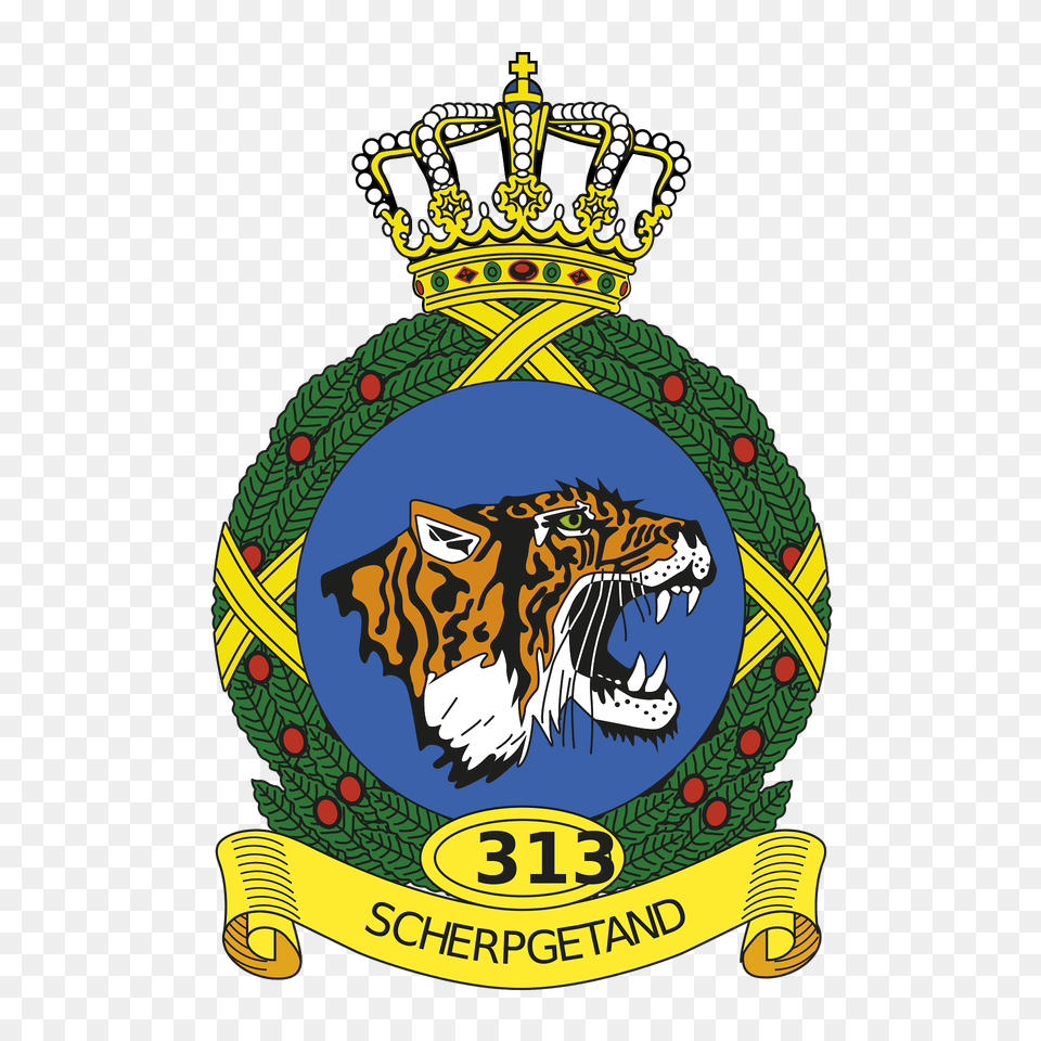 Coat Of Arms Royal Netherlands Air Force 313 Squadron Clipart, Badge, Logo, Symbol, Emblem Png Image