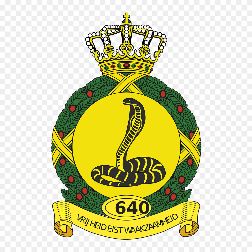 Coat Of Arms Royal Netherlands Air Force 640 Squadron Clipart, Logo, Badge, Symbol, Accessories Png Image