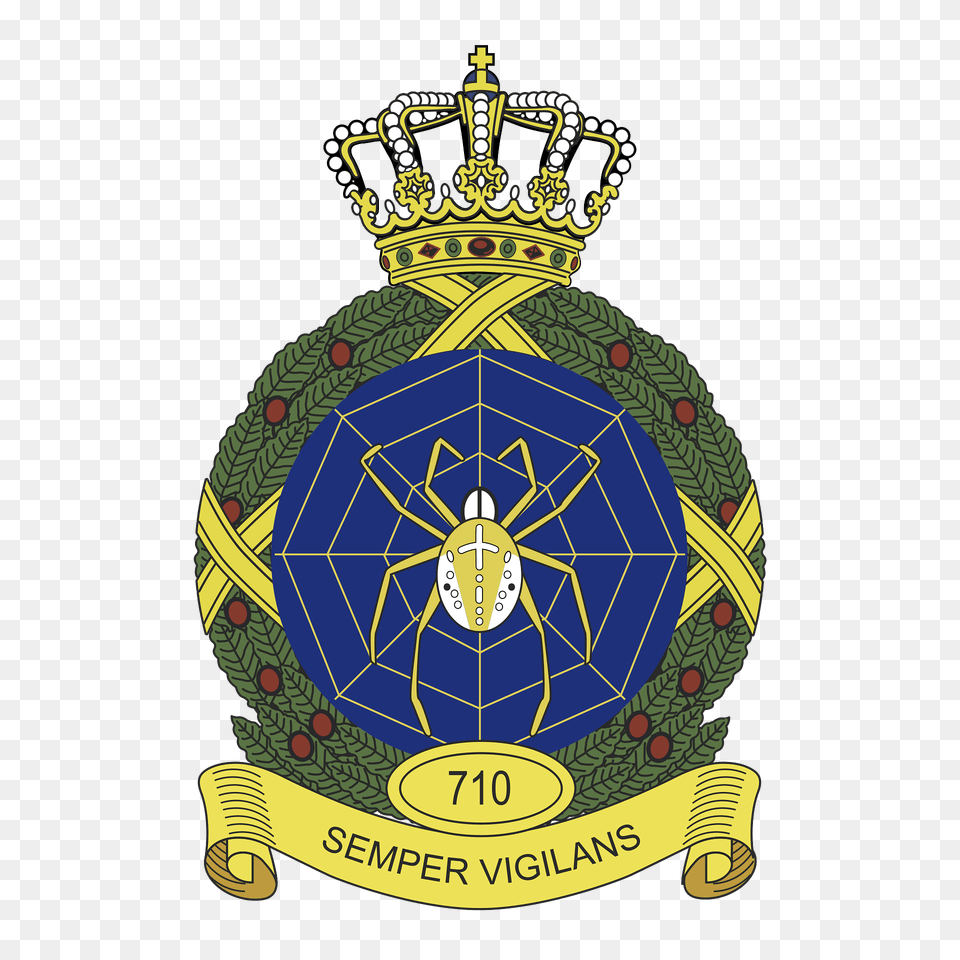 Coat Of Arms Royal Netherlands Air Force 710 Squadron Clipart, Logo, Ammunition, Grenade, Weapon Free Png