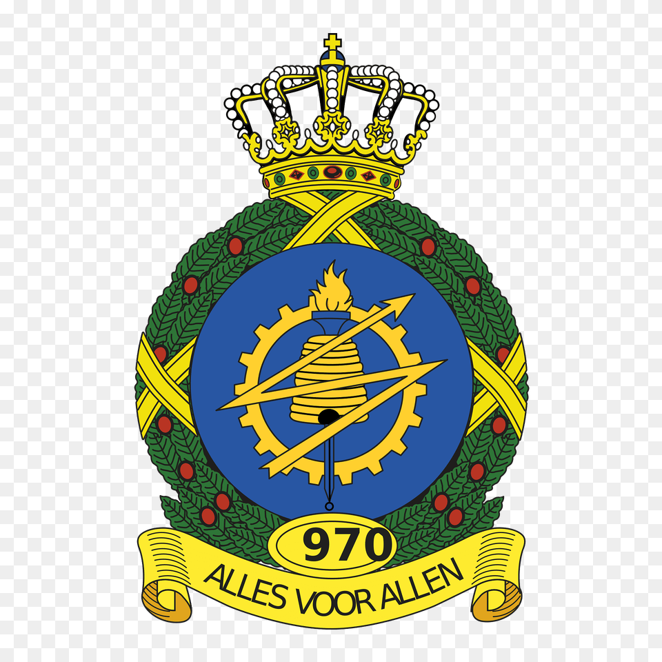 Coat Of Arms Royal Netherlands Air Force 970 Squadron Clipart, Badge, Emblem, Logo, Symbol Free Png
