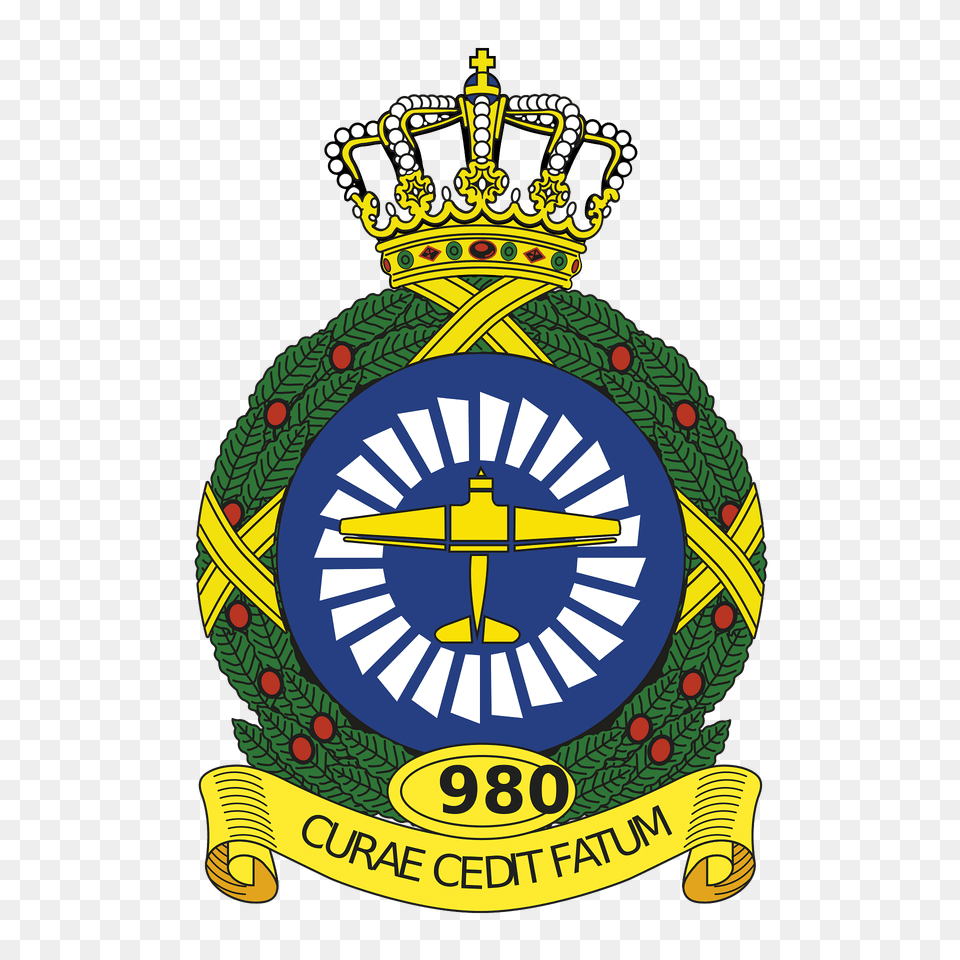 Coat Of Arms Royal Netherlands Air Force 980 Squadron Clipart, Badge, Symbol, Logo, Emblem Free Png
