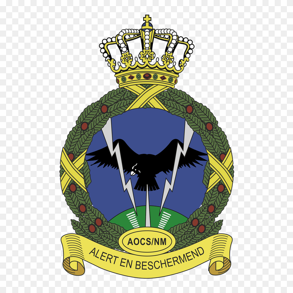 Coat Of Arms Royal Netherlands Air Force Air Operations Control Station Nieuw Milligen Clipart, Emblem, Logo, Symbol, Accessories Png Image
