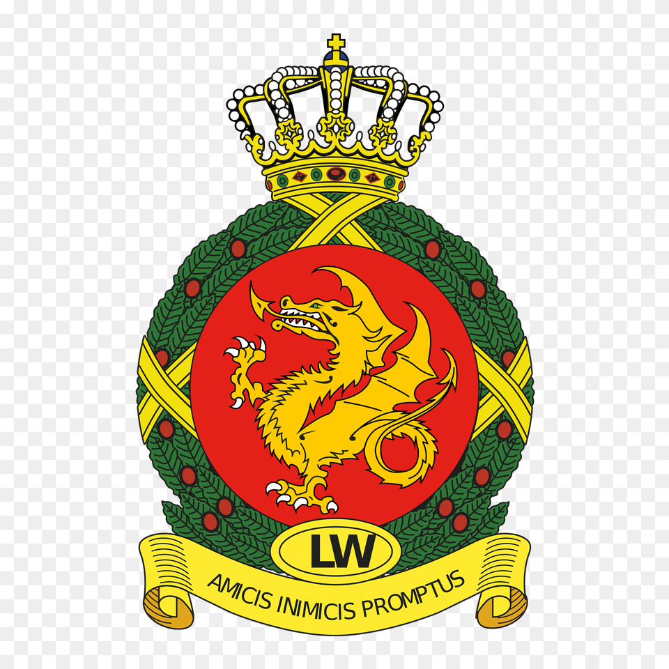 Coat Of Arms Royal Netherlands Air Force Leeuwarden Air Base Clipart, Emblem, Logo, Symbol, Accessories Png Image