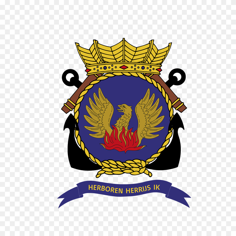 Coat Of Arms Royal Netherlands Navy 990 Squadron Clipart, Badge, Emblem, Logo, Symbol Free Png Download