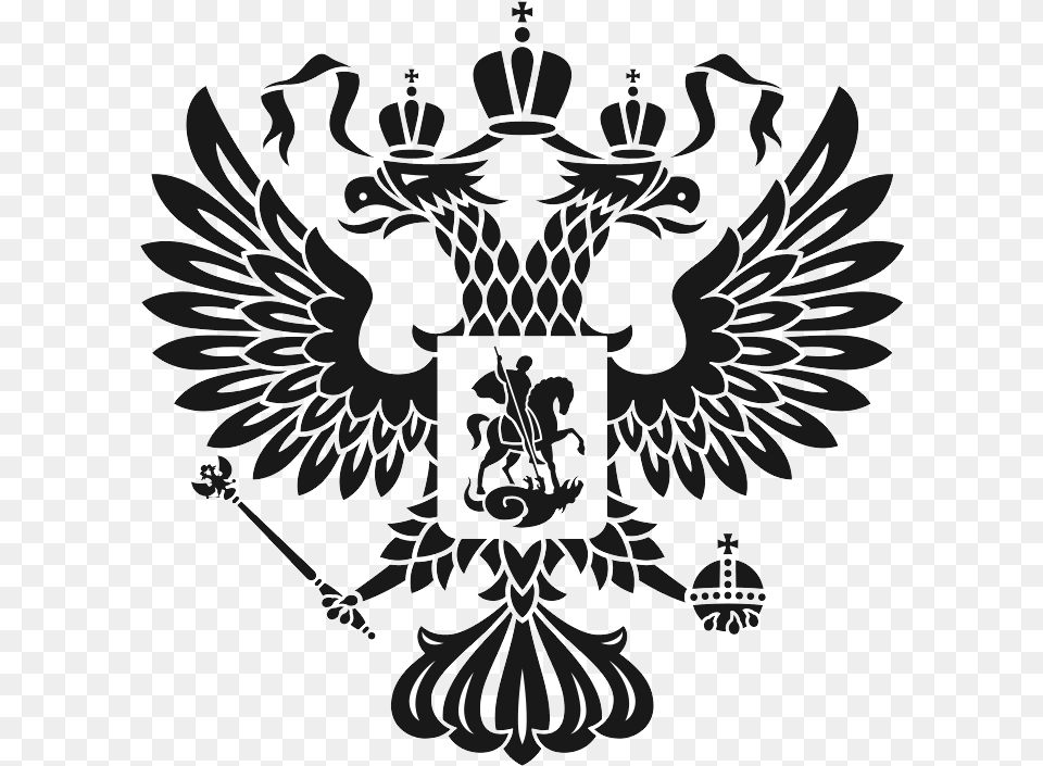Coat Of Arms Russian Black And White, Emblem, Symbol, Chandelier, Lamp Png