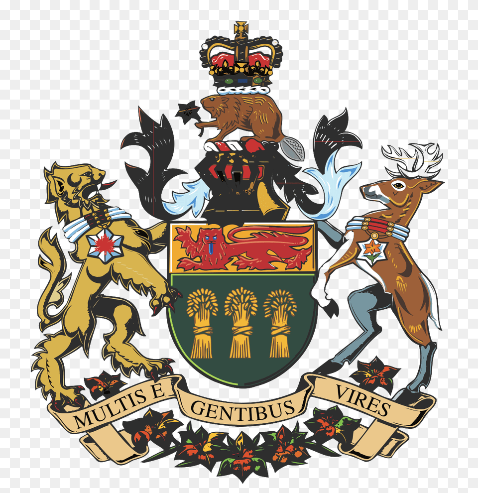 Coat Of Arms Saskatchewan, Emblem, Symbol, Person Free Png Download