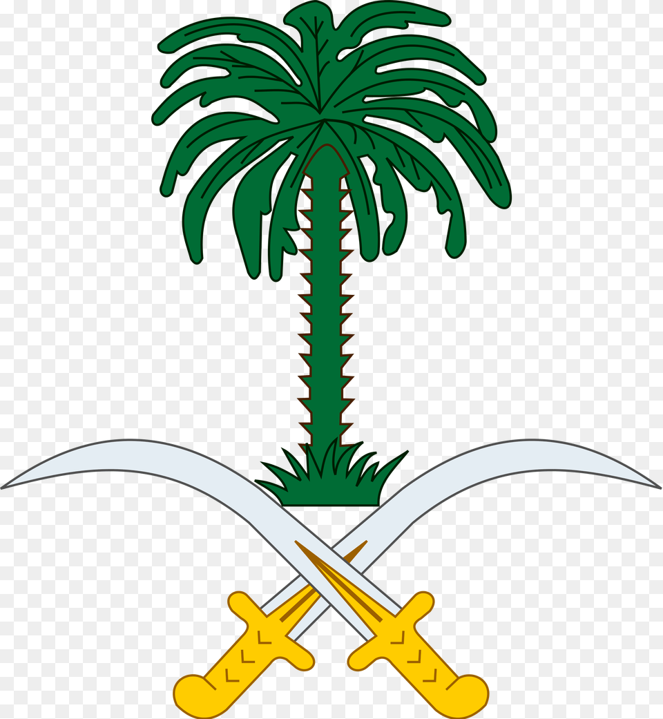 Coat Of Arms Saudi Arabia, Palm Tree, Plant, Tree, Blade Free Transparent Png