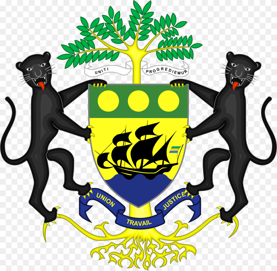 Coat Of Arms Senegal Gabon Coat Of Arms, Emblem, Symbol, Logo Free Png