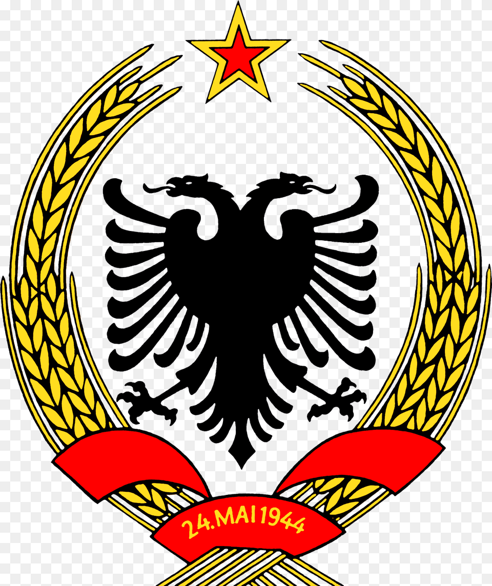 Coat Of Arms The Peoples Albanian Flag, Emblem, Symbol, Logo, Chandelier Free Png Download