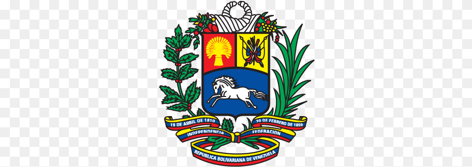 Coat Of Arms Venezuela Logo Vector Coat Of Arms Of Venezuela, Emblem, Symbol, Animal, Horse Png