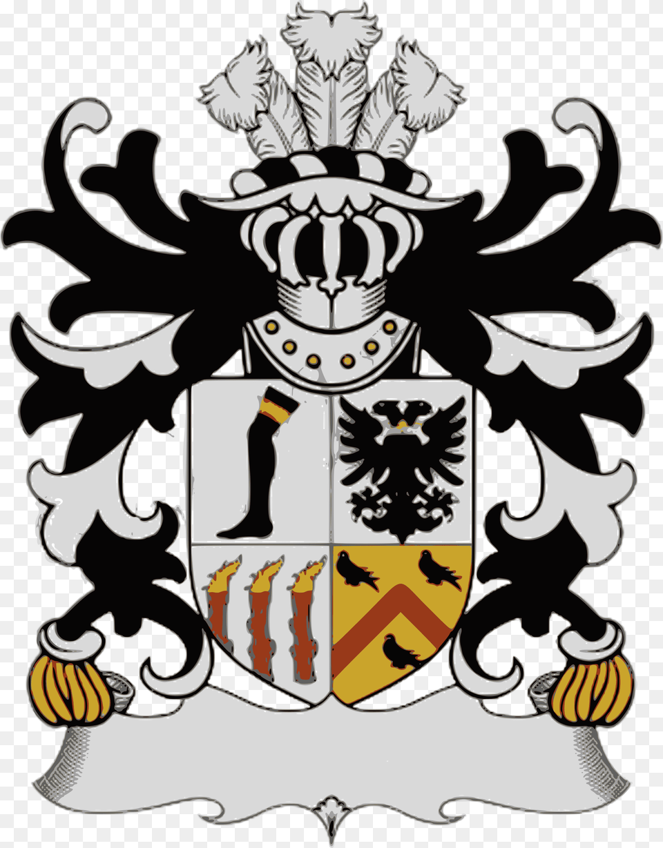 Coat Of Arms Welsh Powell Family Crest, Armor, Shield, Animal, Bird Free Transparent Png