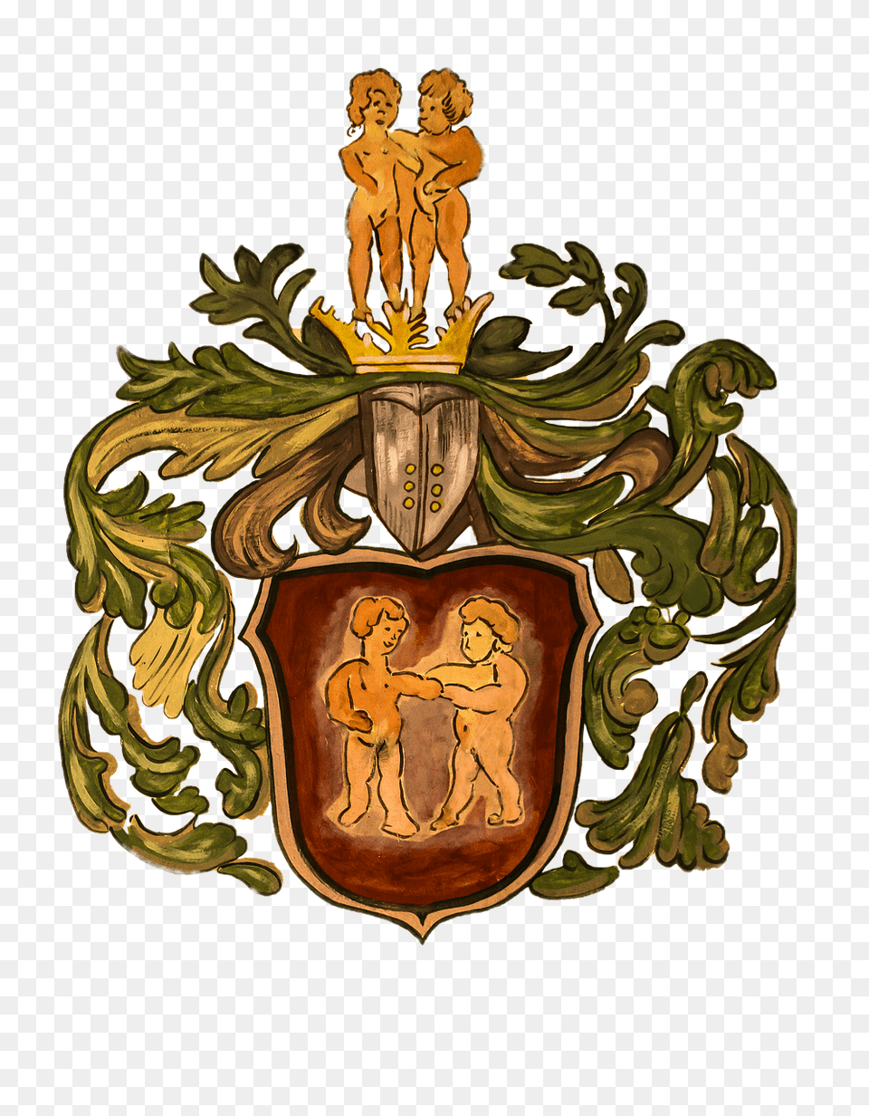 Coat Of Arms Zodiac Sign Gemini, Emblem, Symbol, Baby, Person Png