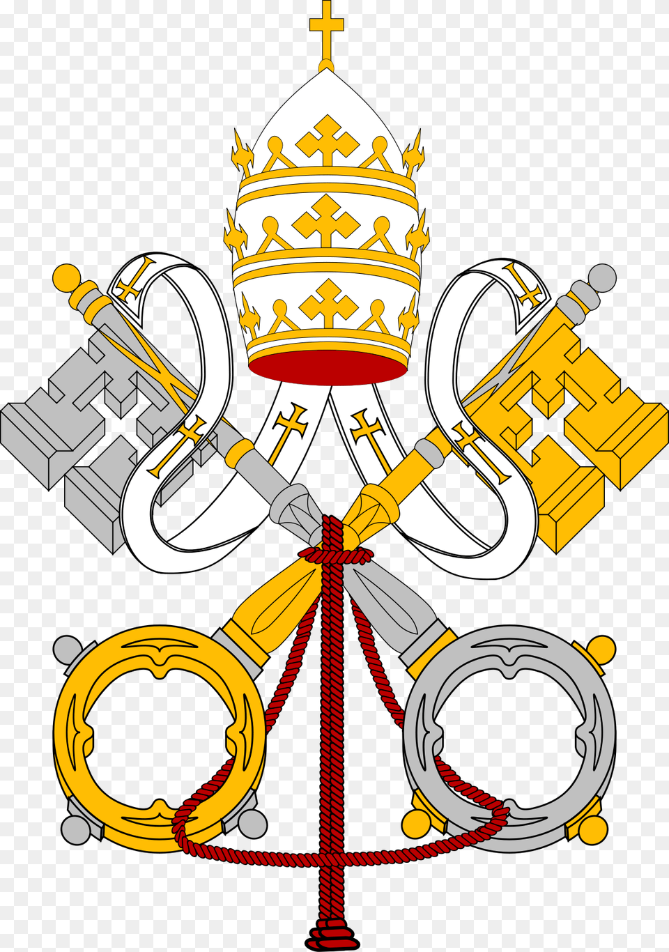 Coats Of Arms Of The Holy See, Bulldozer, Cross, Emblem, Machine Free Png Download
