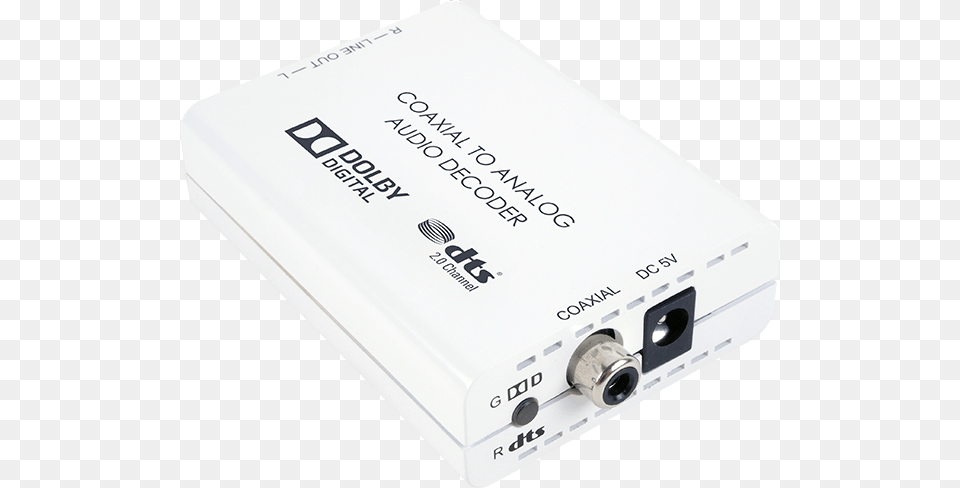 Coaxial To Stereo Audio Converter With Dolby Digital Dolby Digital, Electronics, Adapter, Projector Png Image