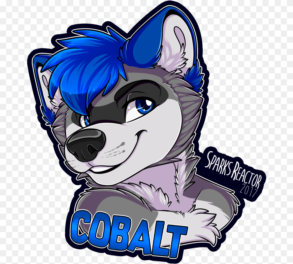 Cobalt Badge By Sparksfur Wolf Album Furry Drawing Cartoon, Book, Comics, Publication, Baby Free Png