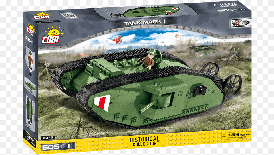 Cobi Ww1 Cobi Tank Mark, Armored, Military, Transportation, Vehicle Png Image