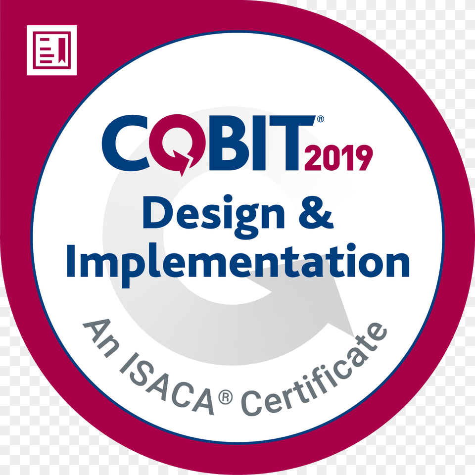 Cobit 2019 Design Amp Implementation Certificate Circle, Logo, Disk Free Png Download