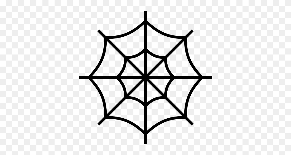 Cobweb Creepy Halloween Spider Web Spooky Tangled Icon, Gray Free Png