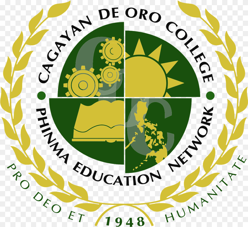 Coc College Logo Vector Cagayan De Oro College, Emblem, Green, Symbol, Person Png Image